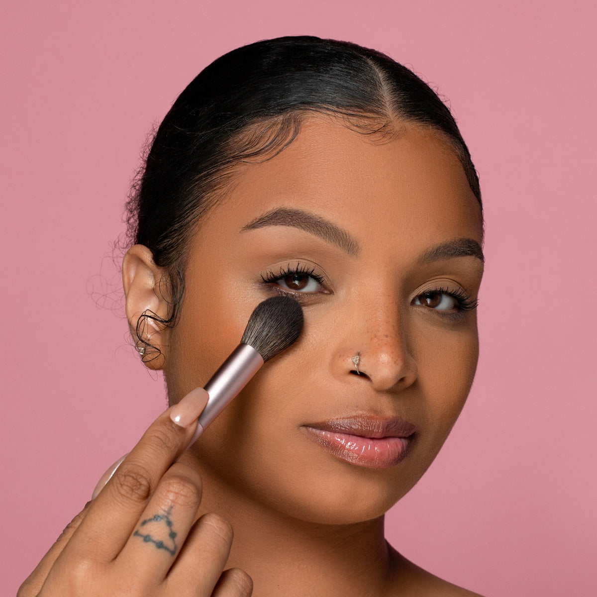 3Piece Complexion Face Brush Trio Blush, Bronzer & Setting Brush